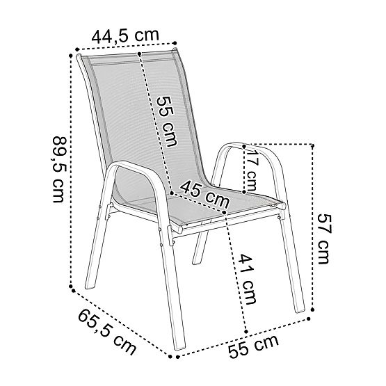 Zestaw mebli ogrodowych PALMA stół + 2 krzesła