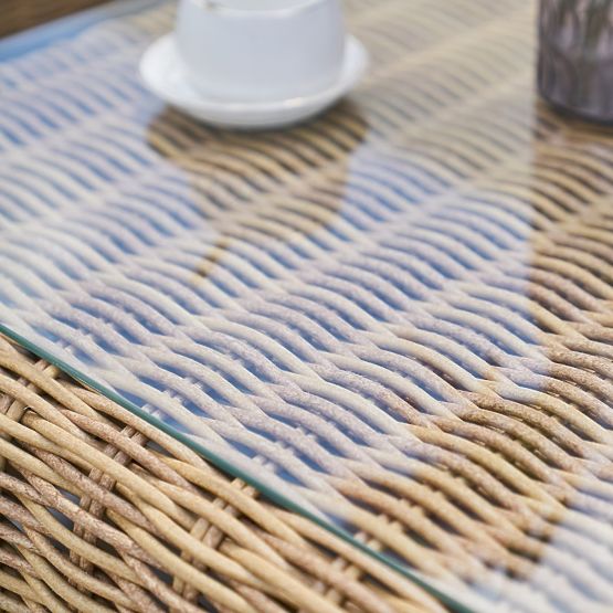 Zestaw mebli ogrodowych Sandy, technorattan, beżowy