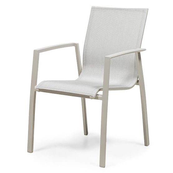 Zestaw ogrodowy Canelli, stół rozkładany 175-234 cm + 6 krzeseł, aluminiowy, jasnobeżowy