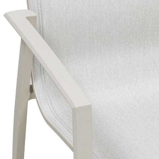 Zestaw ogrodowy Canelli, stół rozkładany 175-234 cm + 6 krzeseł, aluminiowy, jasnobeżowy