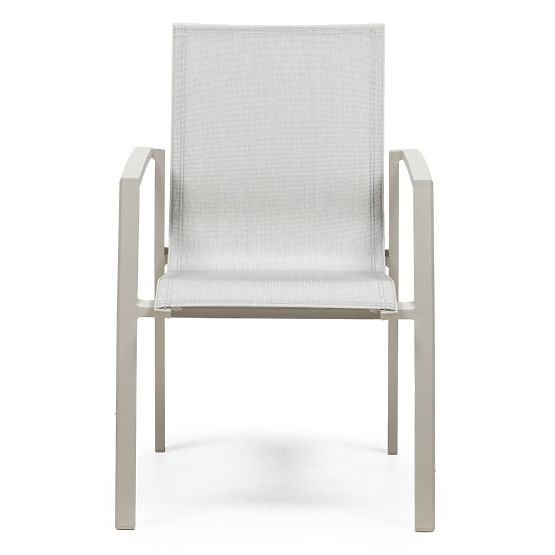 Zestaw ogrodowy Canelli, stół rozkładany 175-234 cm + 6 krzeseł, aluminiowy, jasnobeżowy