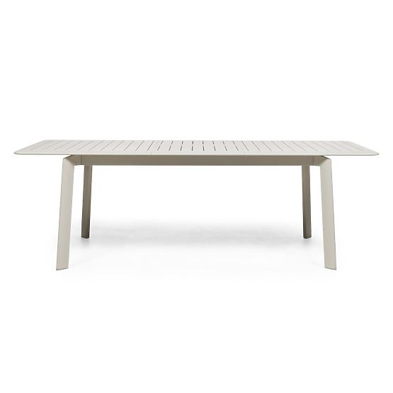 Zestaw ogrodowy Canelli, stół rozkładany 175-234 cm + 6 krzeseł, aluminiowy, jasnobeżowy