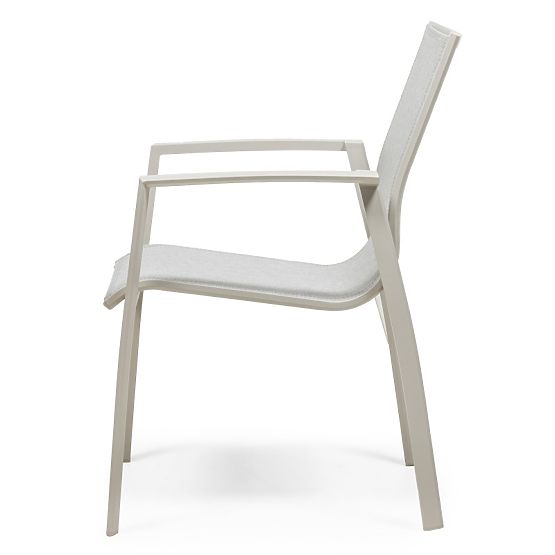 Zestaw ogrodowy Canelli, stół rozkładany 175-234 cm + 6 krzeseł, aluminiowy, jasnobeżowy