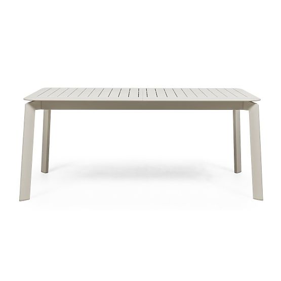 Zestaw ogrodowy Canelli, stół rozkładany 175-234 cm + 6 krzeseł, aluminiowy, jasnobeżowy