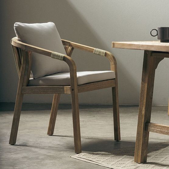 Zestaw ogrodowy Castello, stół rozkładany 200-295 cm + 6 krzeseł z plecionką, drewno akacjowe FSC