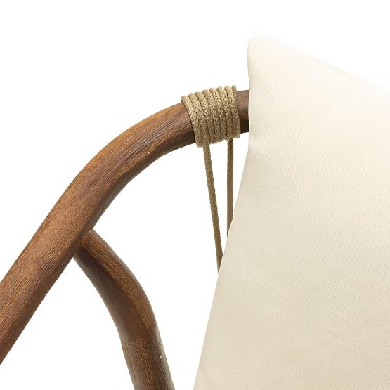 Zestaw ogrodowy Rovigo stół z kamiennym blatem 220 cm i 6 krzeseł z plecionką, ciemne drewno