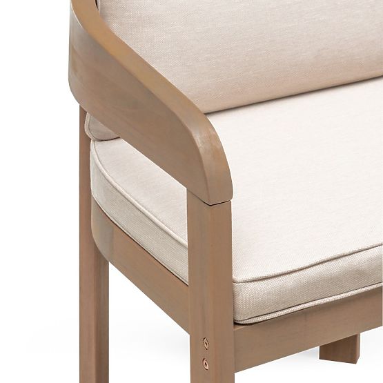 Zestaw ogrodowy Satori II, stół 240 cm + 6 krzeseł, drewno akacjowe FSC, wygląd teakowy, beżowy, zao