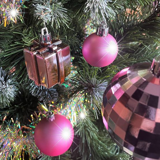 Zestaw ozdób świątecznych Lila/Rose 208 szt.