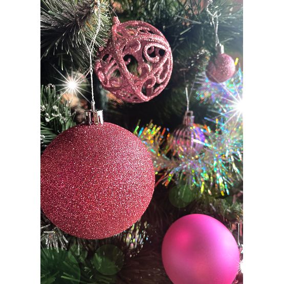 Zestaw ozdób świątecznych Lila/Rose 208 szt.