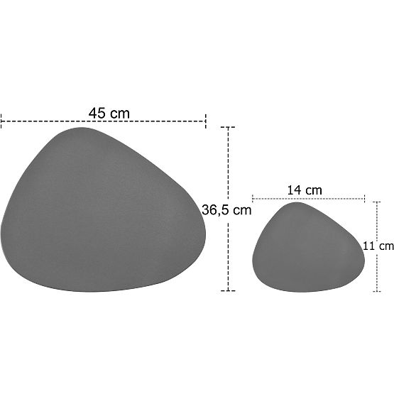 Zestaw podkładek na stół TRIVAL GREY