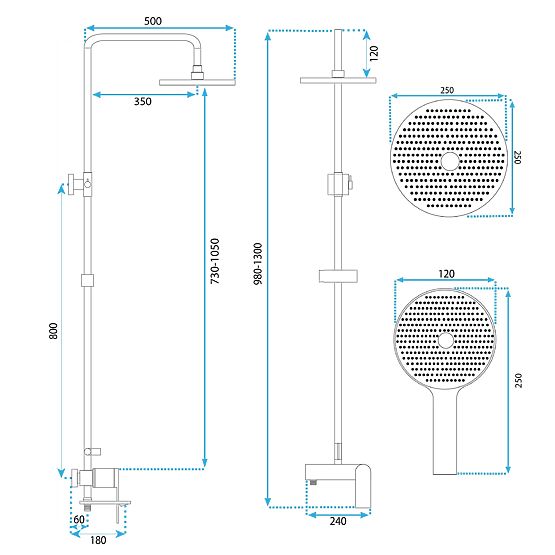 Zestaw prysznicowy REA AVALON CZARNY