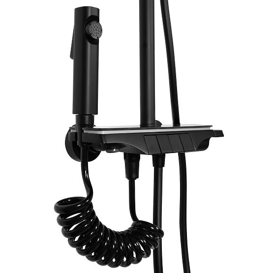 Zestaw prysznicowy REA Savio z wyświetlaczem LED Czarny