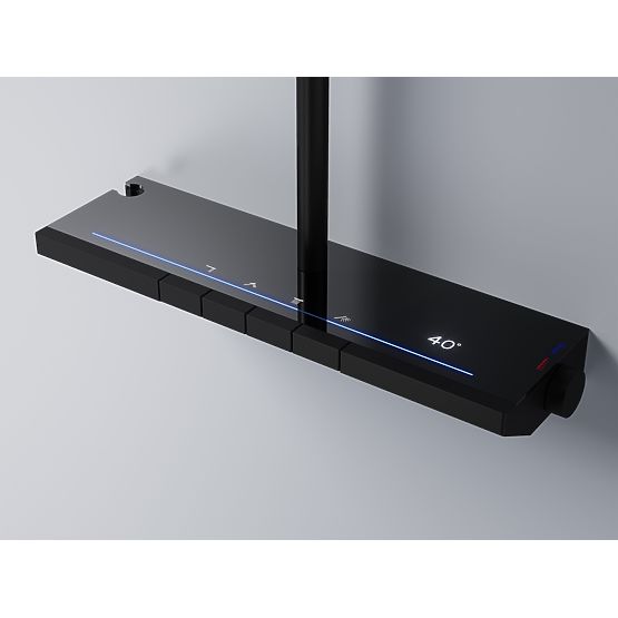 Zestaw prysznicowy z termostatem REA Pedro Czarny