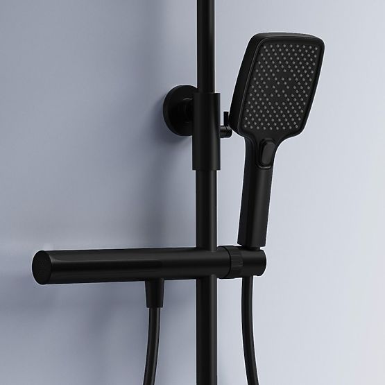 Zestaw prysznicowy z termostatem REA Pedro Czarny