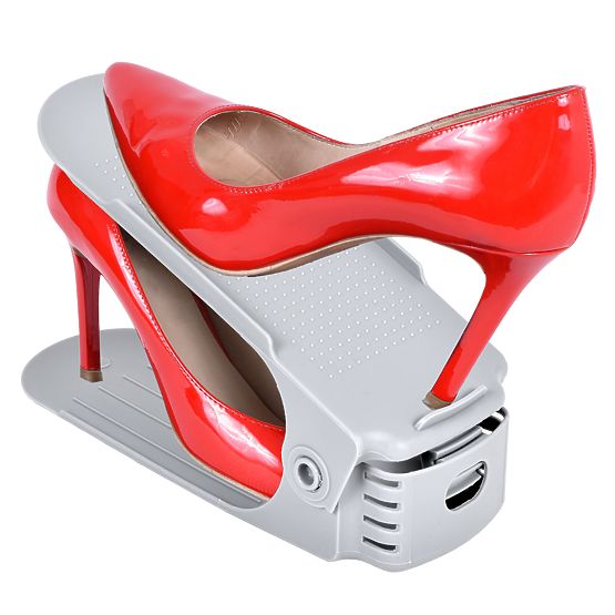 Zestaw regulowanych uchwytów na buty 10 sztuk szary