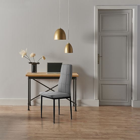 Zestaw tapicerowanych krzeseł do jadalni i salonu 4 sztuki szare