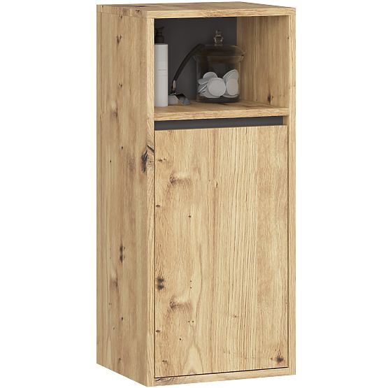 ZESTAW WISZĄCYCH MEBLI ŁAZIENKOWYCH Z OTWORAMI VAMI DĄB ARTISAN / GRAFITOWY SZARY