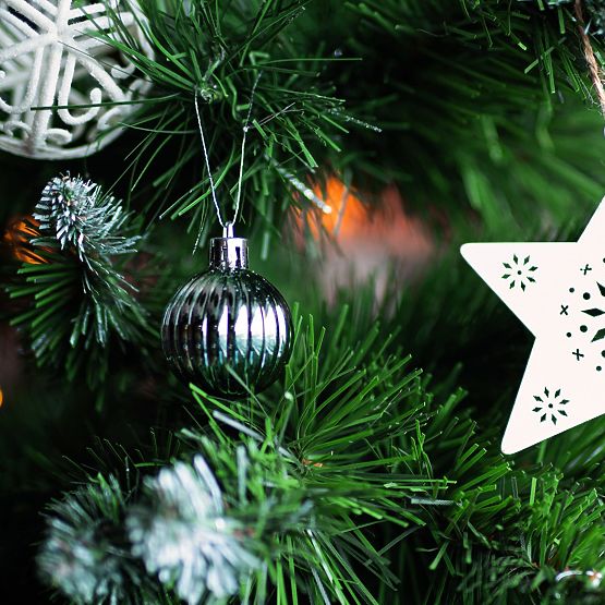 ZIELONE BOMKI ŚWIĄTECZNE 34 SZTUKI SYSD1688-027