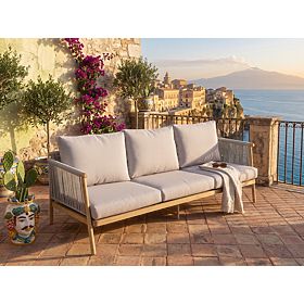 Aluminiowa sofa ogrodowa BLANDO - duża 3-osobowa, 186 cm