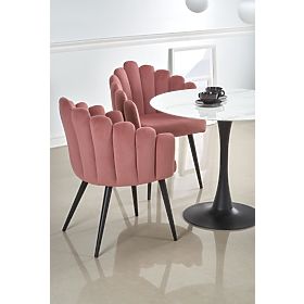 AMBROSIO okrągły stół, blat - szkło, noga - czarna (2p=1szt), Halmar