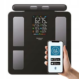 Analityczna waga łazienkowa 15 parametrów Apple Health Google Fit SCALA WEBBER, WEBBER
