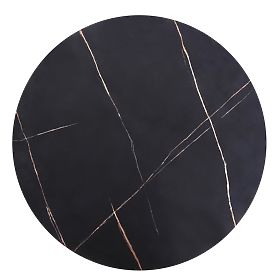 ANTICA stolik konferencyjny blat - czarny marmur, rama - czarna (2p=1ks)