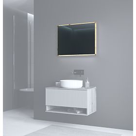 AVIOLA Lustro 80 cm + LED dąb artisan