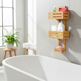 Bambusowa półka MANILA 3 poziomy do kuchni i łazienki
