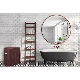 Bambusowy kosz na pranie z pokrywą 100L wenge