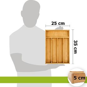 Bambusowy organizer na sztućce GAEL