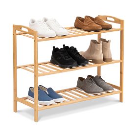Bambusowy stojak na buty 3 poziomy Astaria