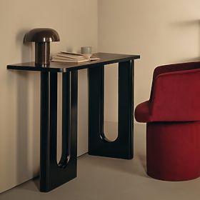 Biurko/konsola Lichi 120 cm, czarna, łuki, lectus