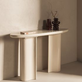 Biurko/konsola Puro 120 cm, jasnobeżowy, połysk