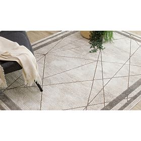 BLISS Z201Z128 dywan kremowy / beżowy - Rama, geometryczny, nowoczesny, strukturalny, F.H.Kabis