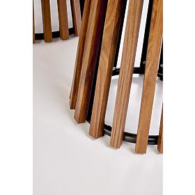 CARINA stolik konferencyjny beżowy marmur / orzech (2szt=1szt)