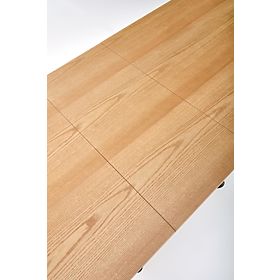 DERRICK rozkładany stół dąb naturalny / czarny (2p=1ks)