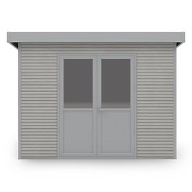 Domek ogrodowy Ardena 3x3 m 9 m², ciemnoszary, drewno kompozytowe, aluminium, łatwy montaż