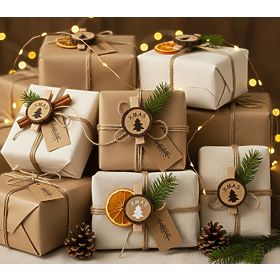 DREWNIANE KLAMRY 8 SZT. CHOINKI KL-21X11, Tutumi