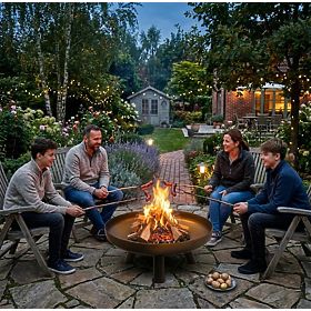 Duże solidne żeliwne palenisko ogrodowe 60 cm idealne na ognisko