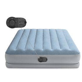 Duży materac dmuchany dla dwóch osób 203x152x36 cm z wbudowaną elektryczną pompką łóżko INTEX 64, INTEX