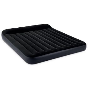 Duży materac dmuchany dla dwóch osób 203x183x25 cm łóżko z oparciem INTEX 64144