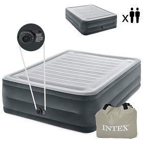 Dwuosobowy materac dmuchany z automatyczną pompką - 203x152 cm INTEX 64418, INTEX