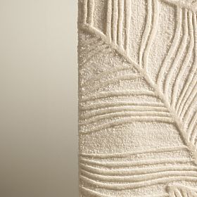 Dywan prostokątny Mona tuftowany, wełniany, kremowy, liście, Rozmiar dywanu: 190x290, lectus