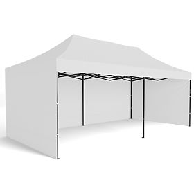 Ekspresowy pawilon handlowy - 3x6 m - biały