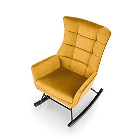 Fotel bujany BAZALTO musztardowy (1p=1szt), Halmar