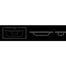 Jednokomorowa umywalka meblowa 100 cm