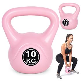 Kettlebell odważnik 10 kg do ćwiczeń różowy ModernHome
