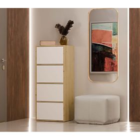 Komoda ALMA Front BIAŁY Korpus DĄB ARTISAN