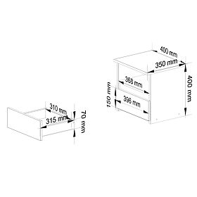 KOMODA CL1 PK DĄB ARTISAN / SZARY