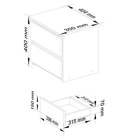 KOMODA CL2 2SZ CLP PK GRAFIT SZARY